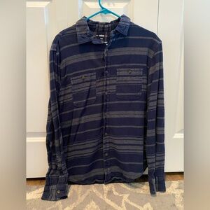 Urban Pipeline Navy and Gray Striped Button Down Shirt